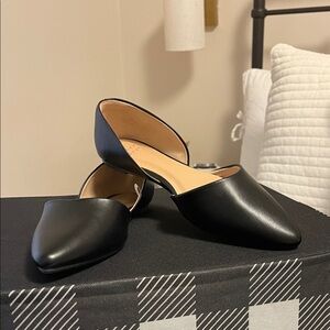 a new day Women's Black D'Orsay Flats